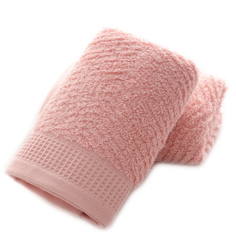 Leisofter Decorative Cotton Hand Towels for Bathroom Clearance with Hanging Loops(Pink, 2-Pack, 14" x 29") - Image 1